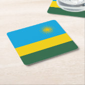Vlag van Rwanda Kartonnen Onderzetters (Schuin)