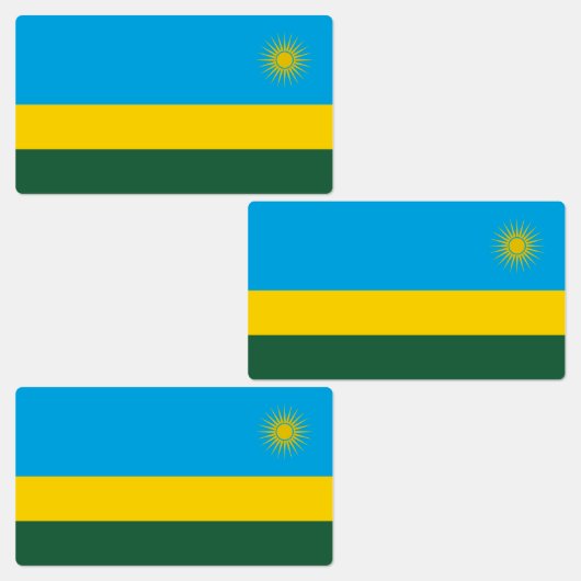 Vlag van Rwanda Labels (Groep)
