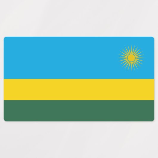 Vlag van Rwanda Labels (Design 2)