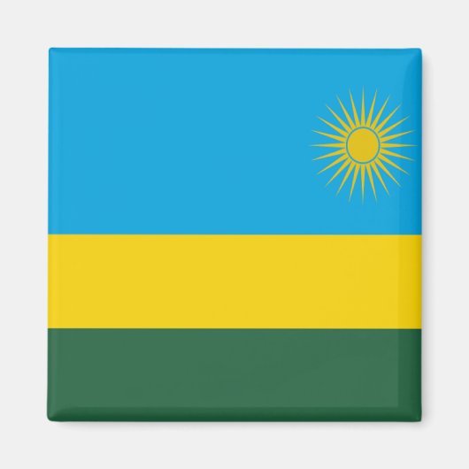 Vlag van Rwanda Magneet (Voorkant)