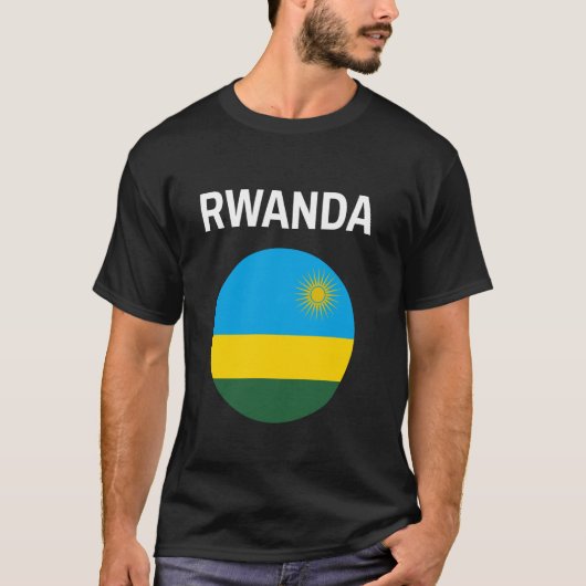 Vlag van Rwanda Modern T-shirt (Voorkant)