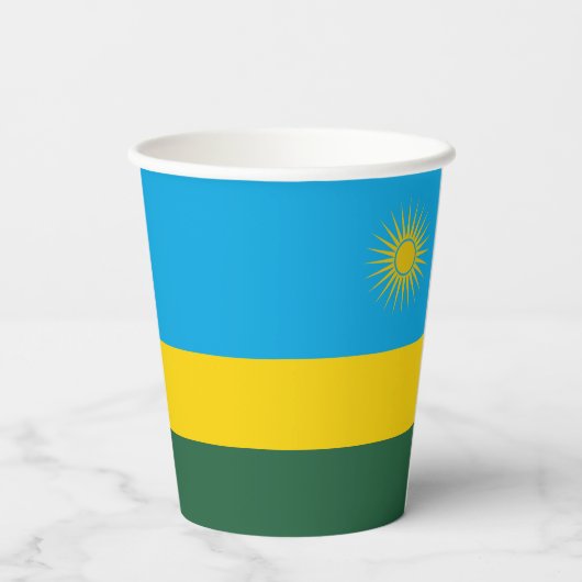 Vlag van Rwanda Papieren Bekers (Achterkant)