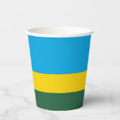 Vlag van Rwanda Papieren Bekers (Voorkant)