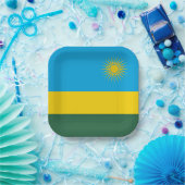 Vlag van Rwanda Papieren Bordje (Feest)