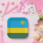 Vlag van Rwanda Papieren Bordje (Feest)