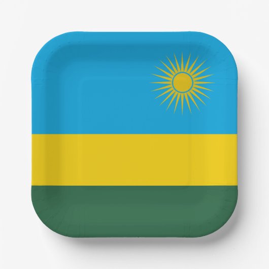Vlag van Rwanda Papieren Bordje (Voorkant)