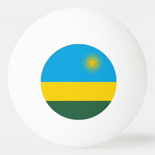 Vlag van Rwanda Pingpongbal (Achterkant)
