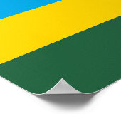 Vlag van Rwanda Poster (Hoek)