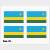Vlag van Rwanda Rechthoekige Sticker (Vel)