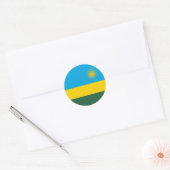 Vlag van Rwanda Ronde Sticker (Envelop)