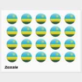 Vlag van Rwanda Ronde Sticker (Vel)