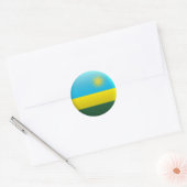 Vlag van Rwanda Ronde Sticker (Envelop)