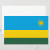 Vlag van Rwanda (Rwanda) (Afrikaans Land) Briefpapier (Voorkant / Achterkant)