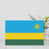 Vlag van Rwanda (Rwanda) (Afrikaans Land) Briefpapier (Staand voorkant)