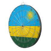 Vlag van Rwanda (Rwanda) (Afrikaans Land) Dartbord (Voorkant Rechts)