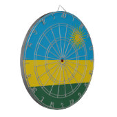 Vlag van Rwanda (Rwanda) (Afrikaans Land) Dartbord (Voorkant Links)