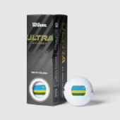Vlag van Rwanda (Rwanda) (Afrikaans Land) Golfballen (Verpakking)