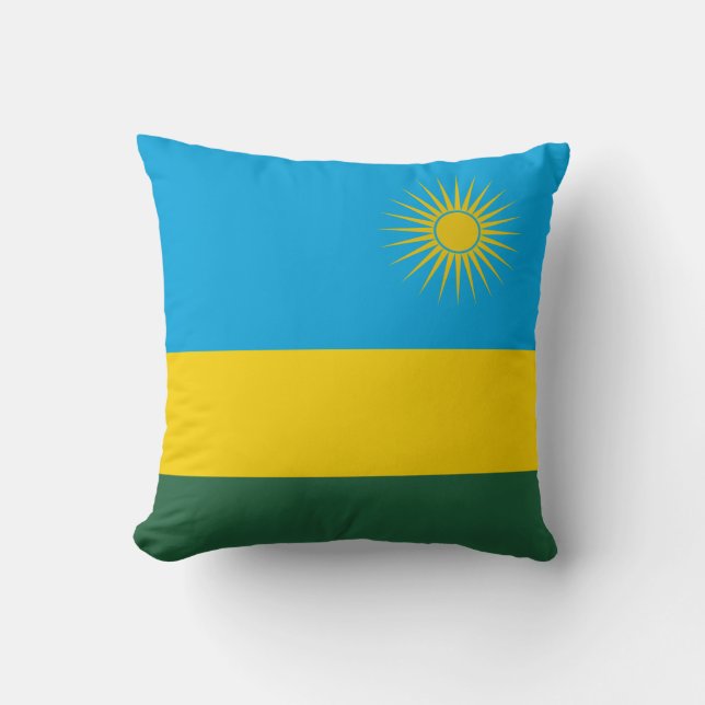 Vlag van Rwanda (Rwanda) (Afrikaans Land) Kussen (Voorkant)