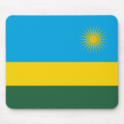 Vlag van Rwanda (Rwanda) (Afrikaans Land) Muismat (Voorkant)