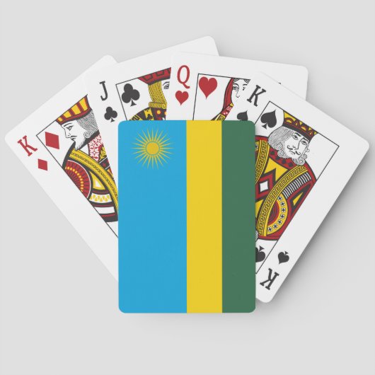Vlag van Rwanda (Rwanda) (Afrikaans Land) Pokerkaarten (Achterkant)