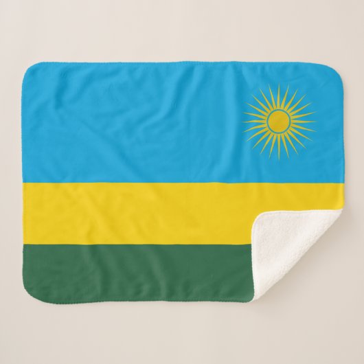 Vlag van Rwanda Sherpa Deken (Voorkant (horizontaal))