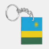 Vlag van Rwanda Sleutelhanger (Voorkant Links)