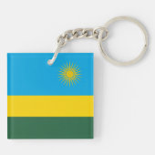 Vlag van Rwanda Sleutelhanger (Achterkant)