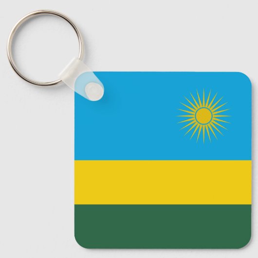 Vlag van Rwanda Sleutelhanger (Voorkant)