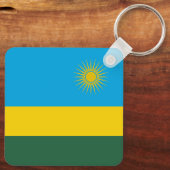 Vlag van Rwanda Sleutelhanger (Achterkant)