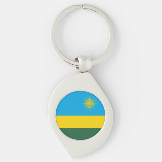 Vlag van Rwanda Sleutelhanger (Voorkant)