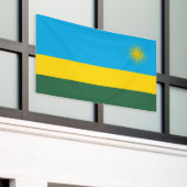 Vlag van Rwanda Spandoek (Buitenkant Gebouw)