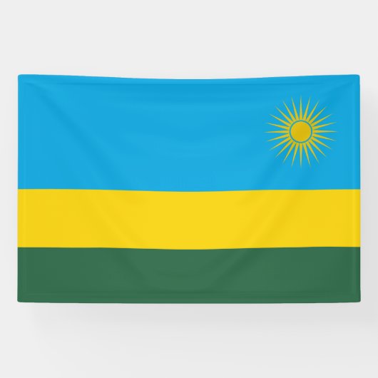 Vlag van Rwanda Spandoek (Horizontaal)