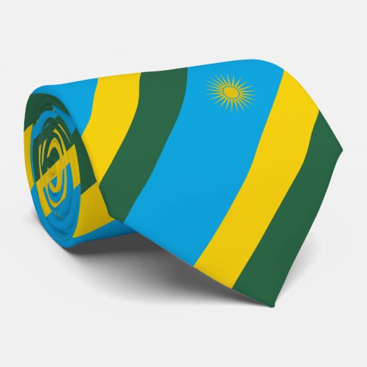 Vlag van Rwanda Stropdas (Opgerold)