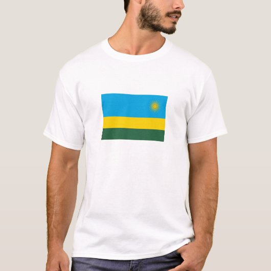 Vlag van Rwanda T-shirt (Voorkant)