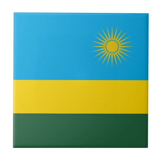 Vlag van Rwanda Tegeltje (Voorkant)