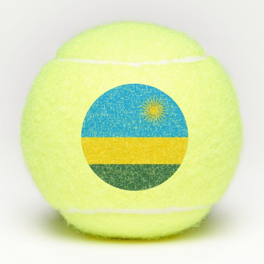 Vlag van Rwanda Tennisballen (Voorkant)