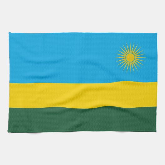 Vlag van Rwanda Theedoek (Horizontaal)