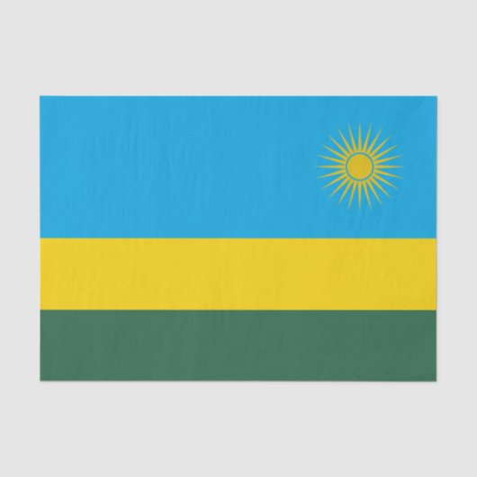 Vlag van Rwanda Tissuepapier (Voorkant)