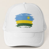 Vlag van Rwanda Trucker Pet (Voorkant)