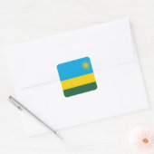 Vlag van Rwanda Vierkante Sticker (Envelop)