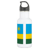 Vlag van Rwanda Waterfles (Achterkant)
