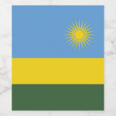 Vlag van Rwanda Wijn Etiket (Enkel label)