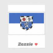 Vlag van Saarbrücken, Duitsland Sticker (Vel)