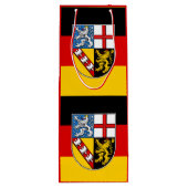 Vlag van Saarlan Wine Gift Bag Wijn Cadeautas (Achterkant)