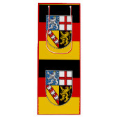 Vlag van Saarlan Wine Gift Bag Wijn Cadeautas (Voorkant)