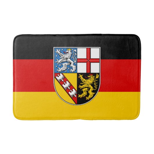 Vlag van Saarland Bathroom Mat (Voorkant)