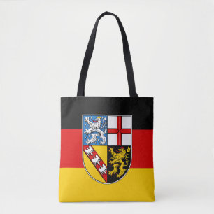 Vlag van Saarland Canvas tas