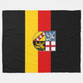 Vlag van Saarland Fleece Blanket Deken (Voorkant (Horizontaal))