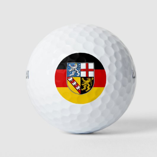 Vlag van Saarland Golf Balls Golfballen (Voorkant)