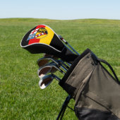 Vlag van Saarland Golf Head Hoesje Golfheadcover (Insitu)